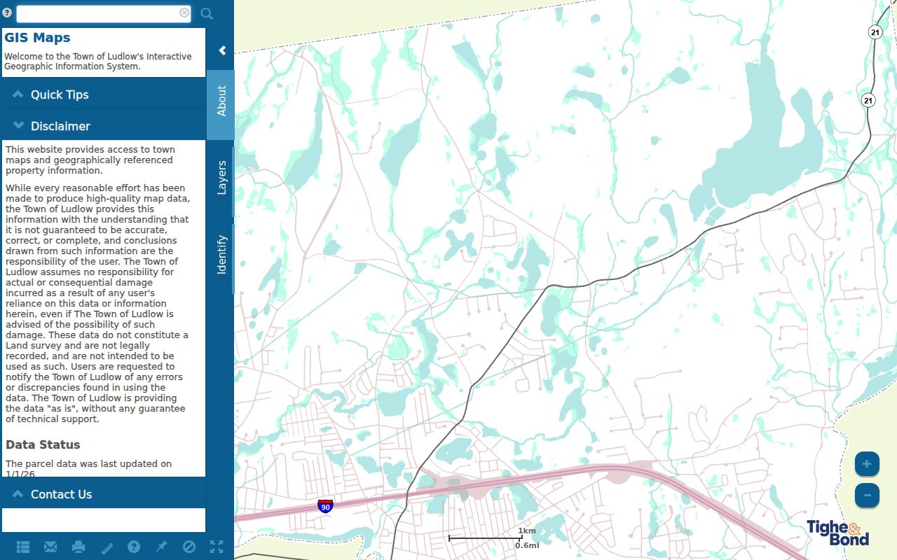 Ludlow residents directory property viewer with parcel search tools