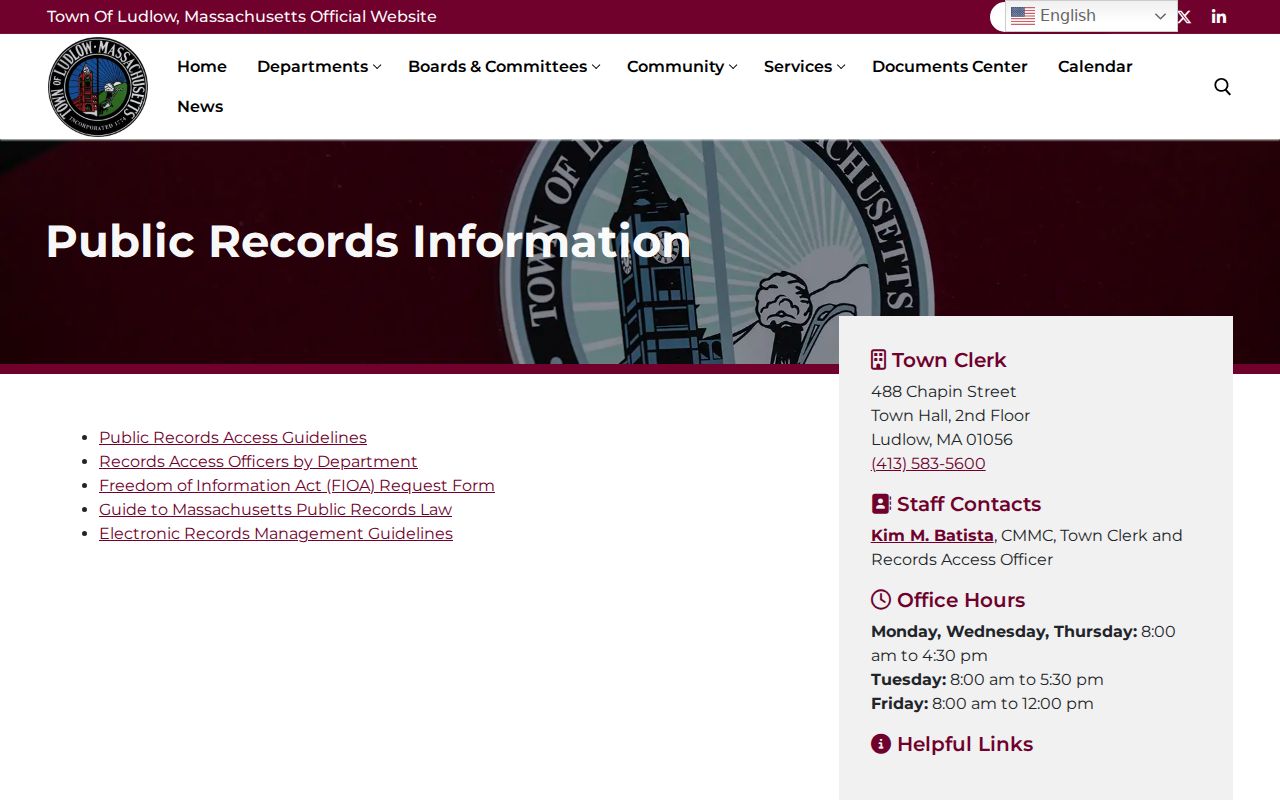 Ludlow residents directory public records request portal